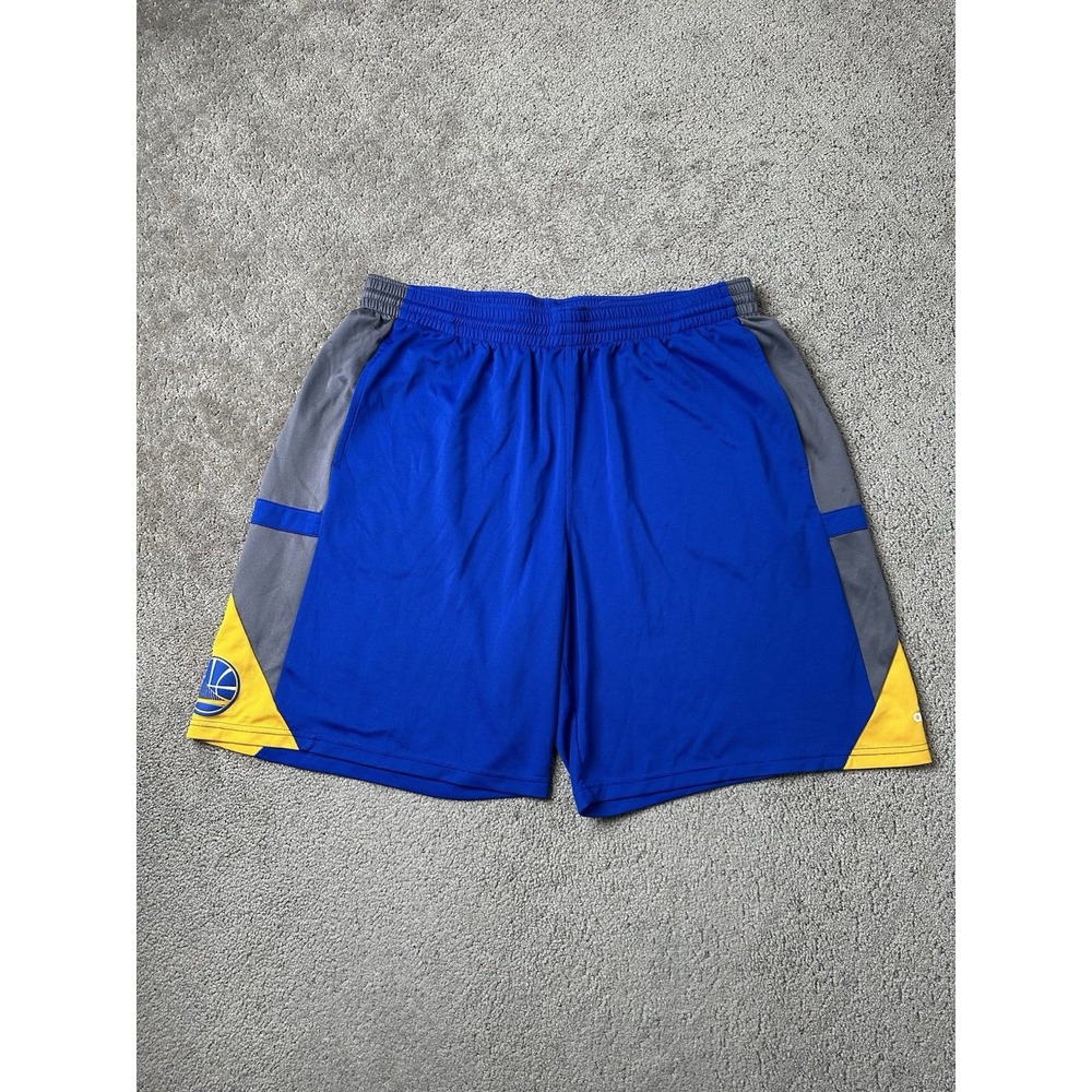 Mens Shorts 2016 Adidas Golden State Warriors‎ Blue Gray Yellow NBA, Size XXL